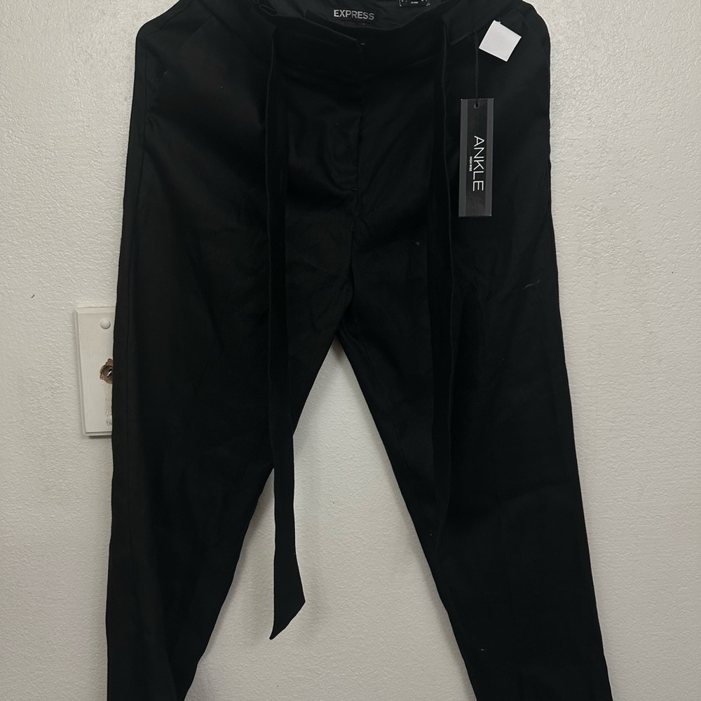 Express Women's Black Ankle Chinos- high waist